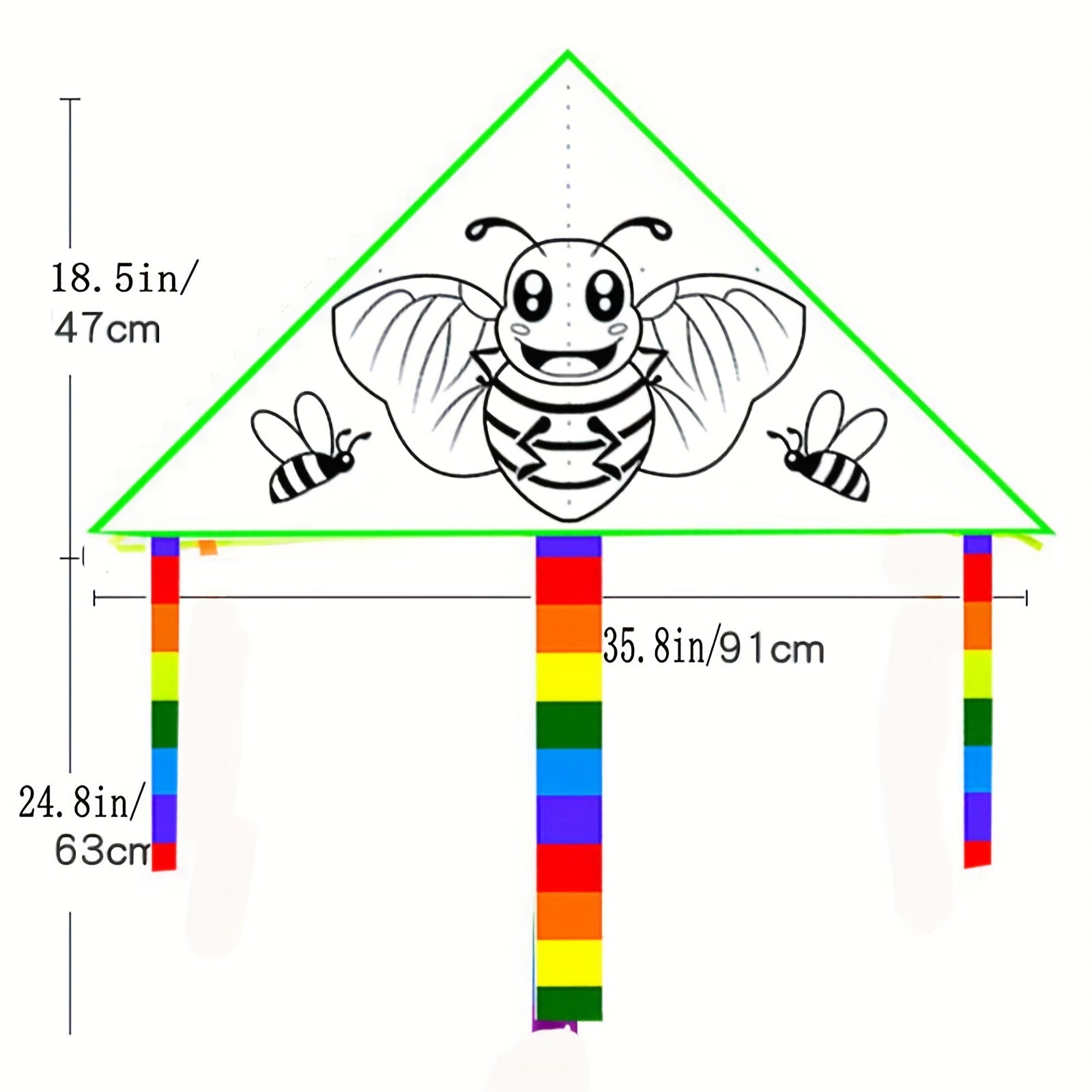 DIY Children's Kite | Hand-painted with Line Doodle Design