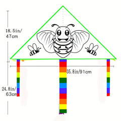 DIY Children's Kite | Hand-painted with Line Doodle Design