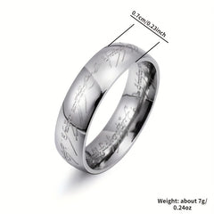 Couple Stainless Steel Magic Ring King Ring Titanium American Finger Ring