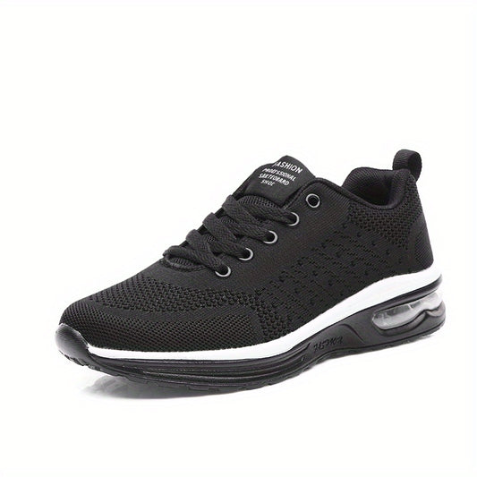 Women's Mesh Air Cushion Running Shoes Lightweight Lace Up Travel Walking Shoes