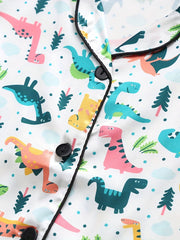 Boys Dinosaur Pajama Set Short Sleeves Tops & Bottoms
