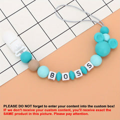 Custom Baby Pacifier Clip - Personalized Baby Shower Gift