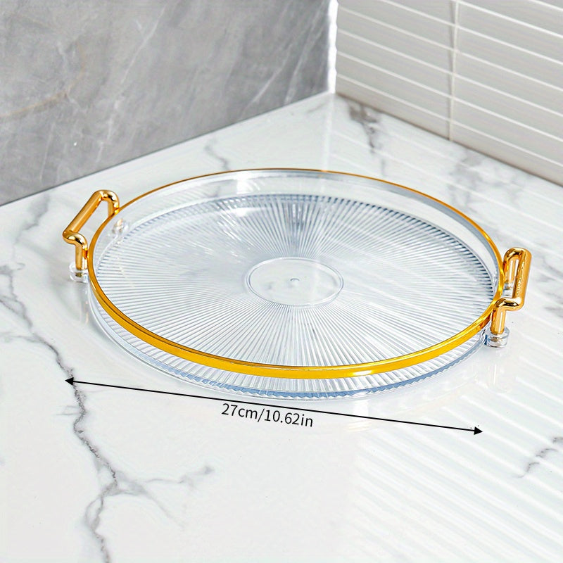 Creative Round Tray Modern Tea Tray Dessert Tray Decorative Plastic Tray