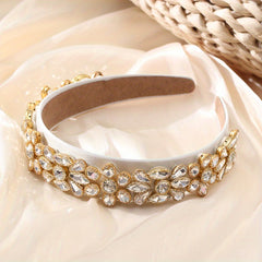 Baroque Style Rhinestone Hairband Wide Hair Accessories