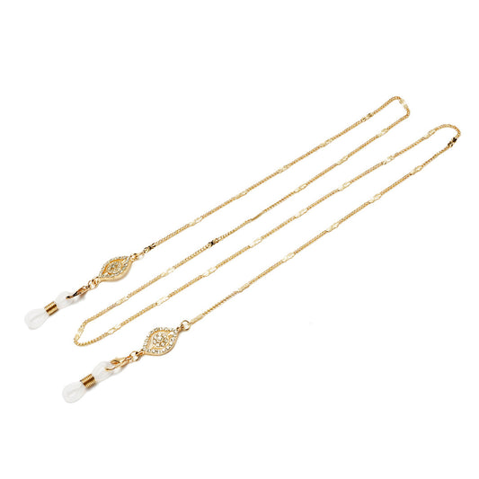 Bronze Glasses Chain Pendant Mask Earphone Holder Necklace