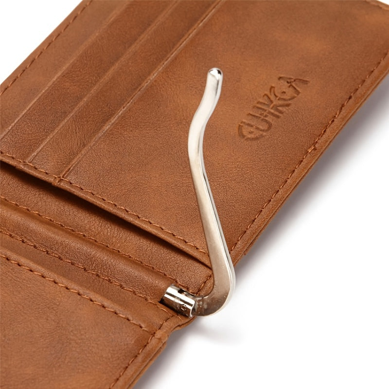 Men's RFID PU Leather Slim Anti-theft Wallet