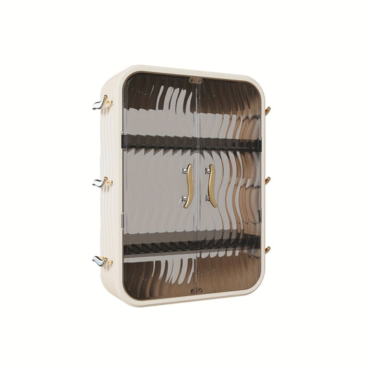 Wall Mount Storage Box & Shelf for Makeup and Condiments
