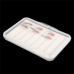 168pcs Fly Hook Box Waterproof Fishing Accessory S M L