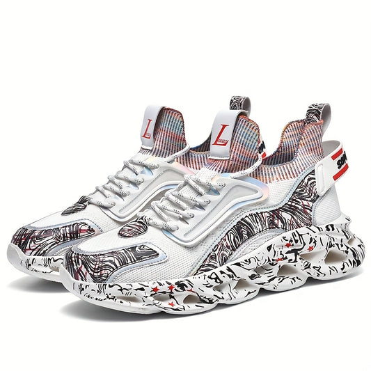 Men's Lace up Sneakers Athletic Shoes Lightweight Breathable Basketball Shoes