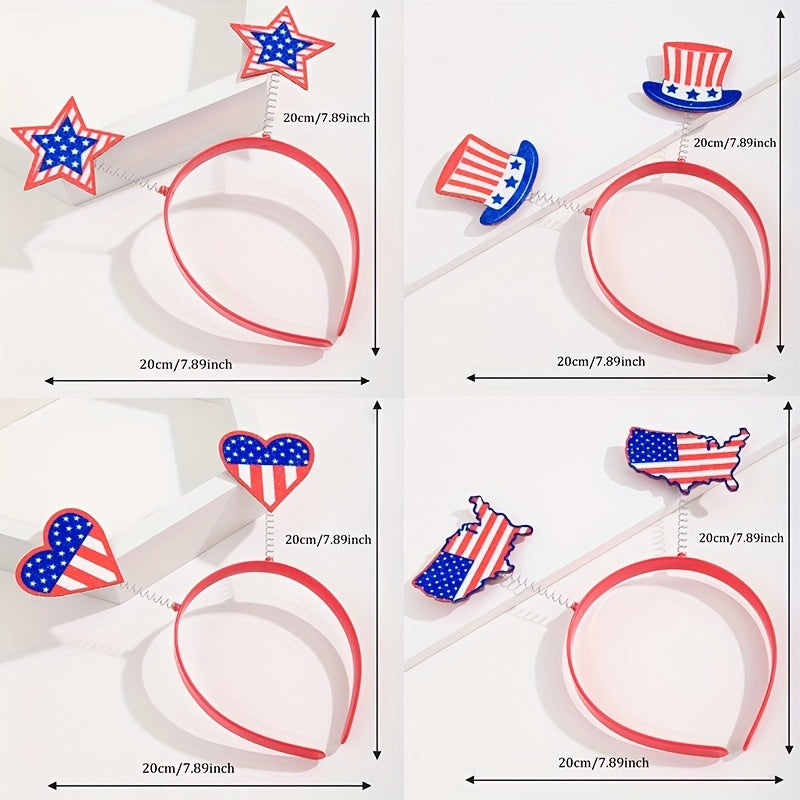 American Flag Headband Hair Accessories For Independence Women Girls Hair Band