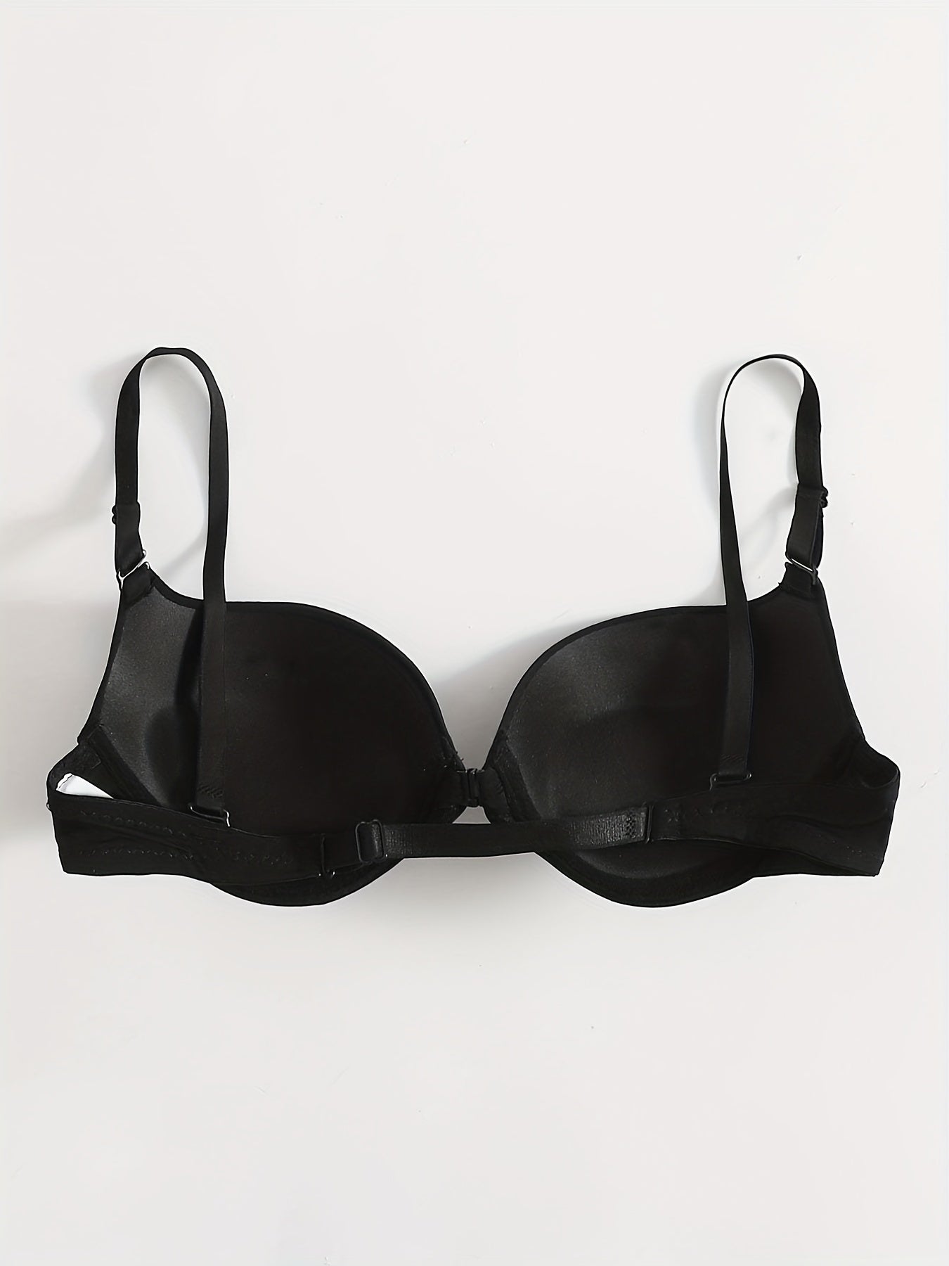3 Sets Front Buckle Push Up Bras Comfy & Breathable T Shirt Bra Women's Lingerie