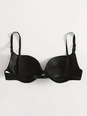 3 Sets Front Buckle Push Up Bras Comfy & Breathable T Shirt Bra Women's Lingerie