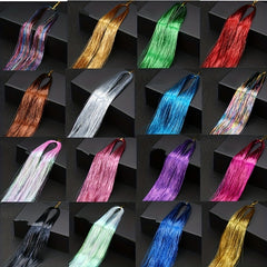 Sparkling Laser Hair Tinsel Extensions for Parties