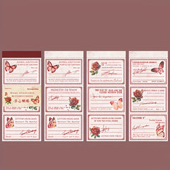 30pcs Butterfly Collage Memo Pad Retro Diary Decorate Paper
