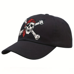 Skull Embroidered Baseball Cap Sun Protection Visor