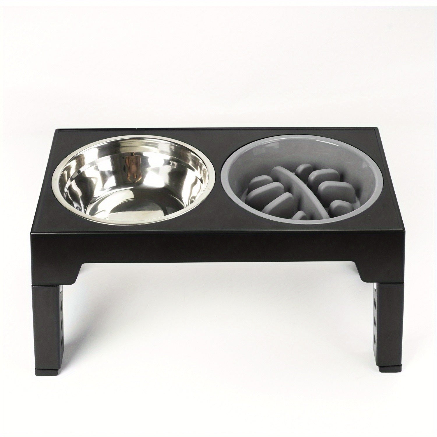 Adjustable Elevated Dog Bowls with 2 Stainless Steel Bowls