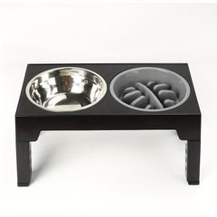 Adjustable Elevated Dog Bowls with 2 Stainless Steel Bowls