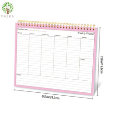 Trees Weekly Planner Notepad 7-9.5 Inches
