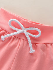 Baby Girl Letter Pattern Hoodie & Laced Pants 2 Piece Outfit