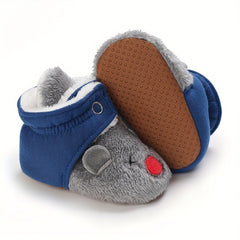Cartoon Soft Warm Plus Fleece Boots for Baby Boys