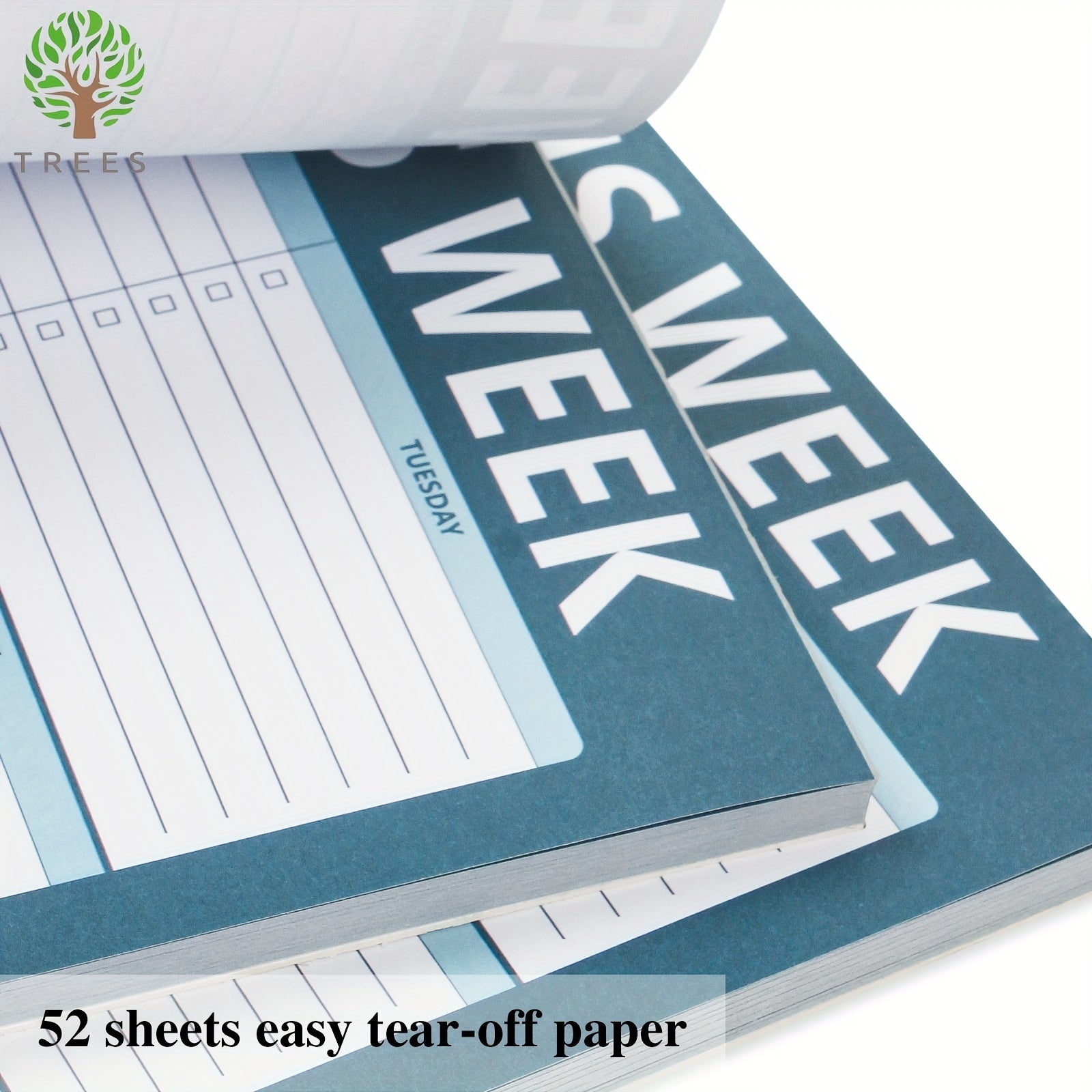 Trees Weekly Planner Notepad 52 Sheets Tear Off Undated Weekly To Do List