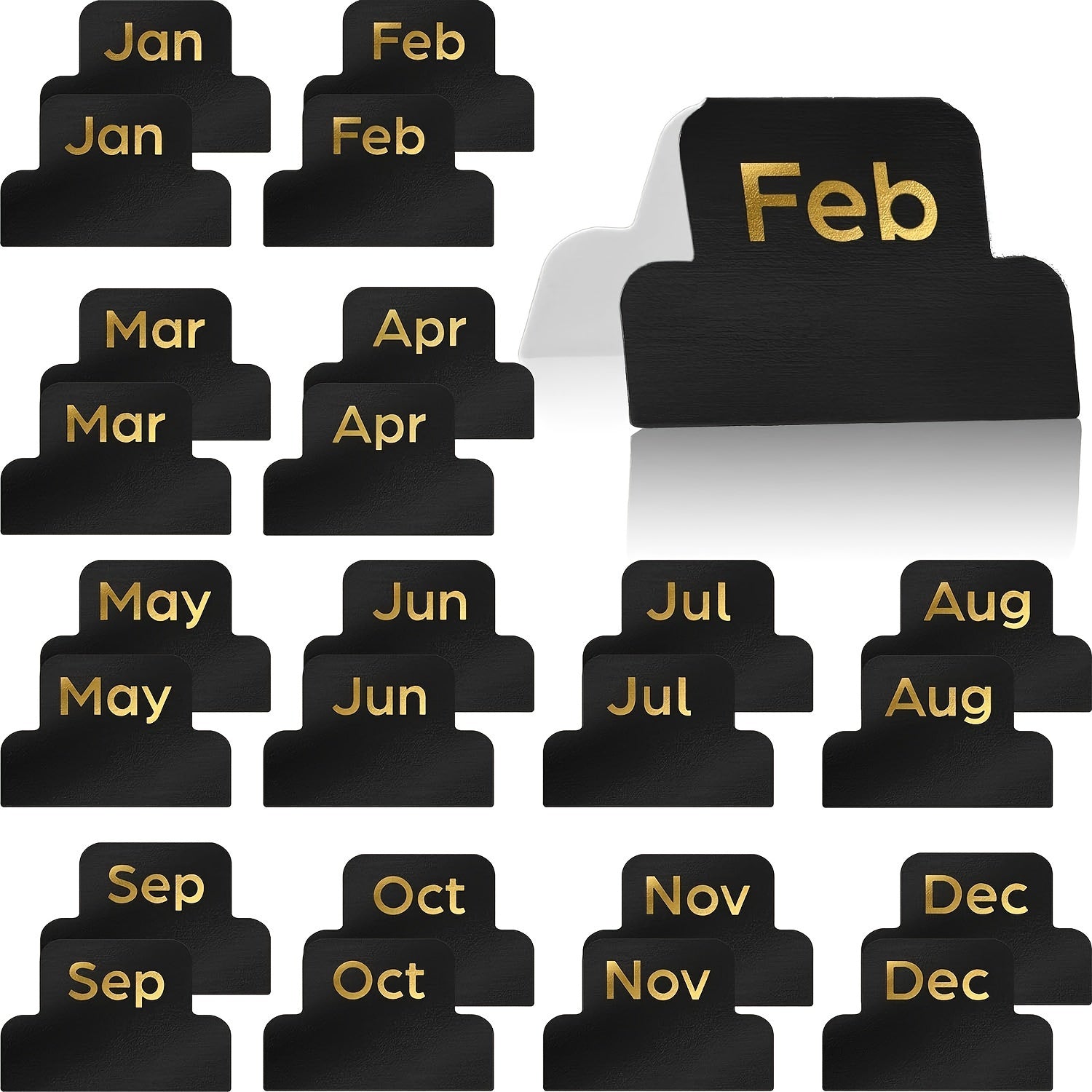 24pcs Adhesive Monthly Planner Labels Multicolor Office Study Plan Organizer