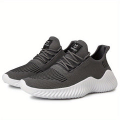 Men's Lace Up Knit Sneakers Casual Walking Shoes