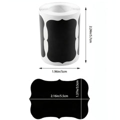 120 Reusable Waterproof Kitchen Pantry Wavy Sticker Labels