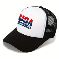 Unisex Sunshade Adjustable Baseball Cap With Basketball Design