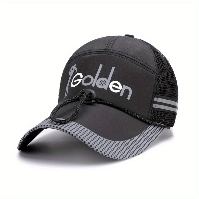 Men's Fishing Hat Mesh Sun Cap Breathable Outdoor Summer Peaked Gauze