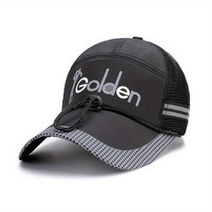 Men's Fishing Hat Mesh Sun Cap Breathable Outdoor Summer Peaked Gauze