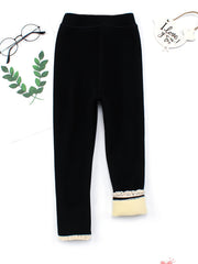 Girls Soft Fleece Lined Leggings Pants Kids Clothes