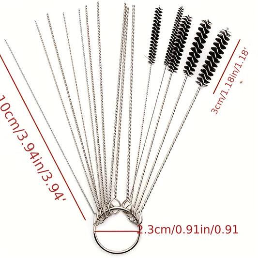 Motorcycle Carburetor Cleaning Needle Set Stainless Steel Tool Brushes