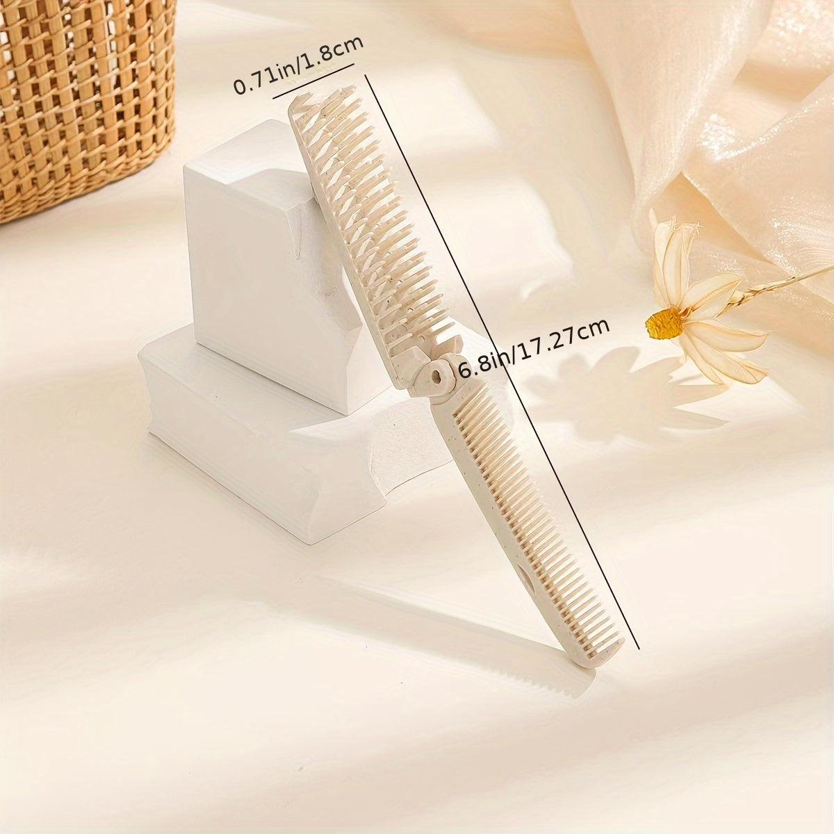 Portable Folding Comb Fine Tooth Double Head Pocket Hair Comb For Travel