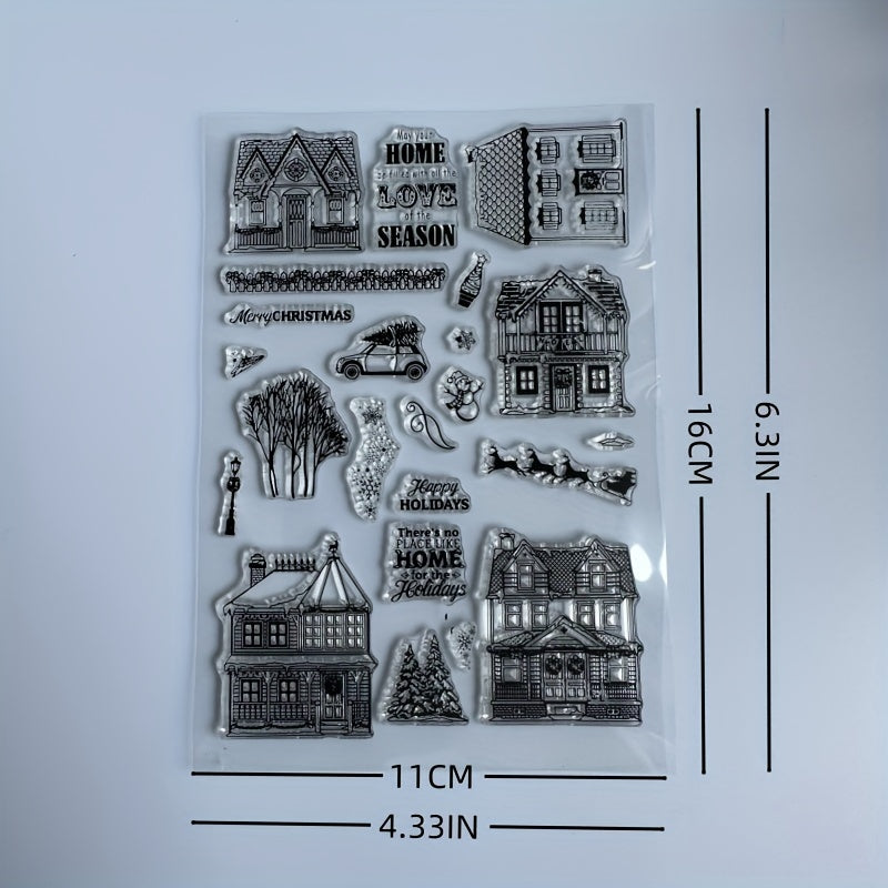 Christmas Blessing Words Clear Stamp for Card Making & Photo Album Decoration