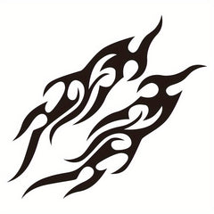 Flame Pattern Bumper Stickers, Waterproof Decorative for Car Scratches