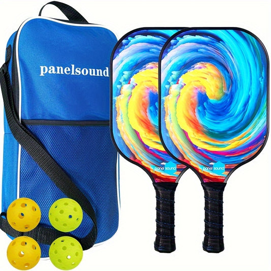 Lightweight Pickleball Paddles Set with 4 Balls & Bag