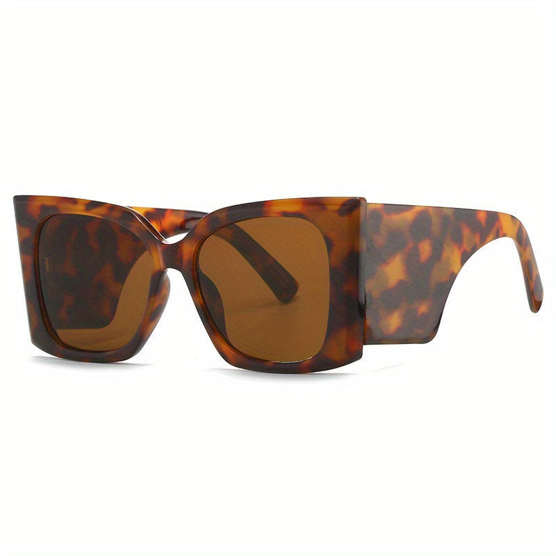 Men's Large Frame Sunglasses Street Photography Holiday Party Glasses Bag