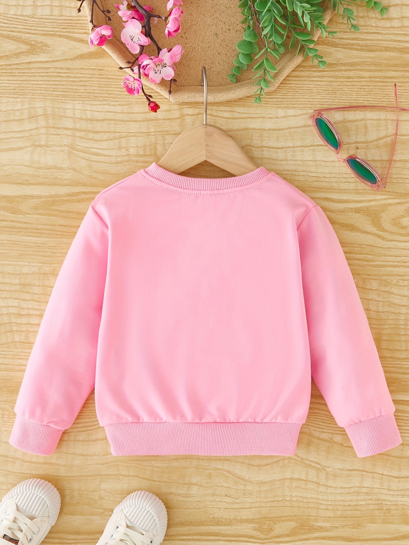 Girls Attitude Print Crew Neck Sweatshirt Top Pullovers