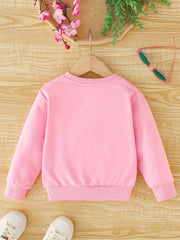 Girls Attitude Print Crew Neck Sweatshirt Top Pullovers