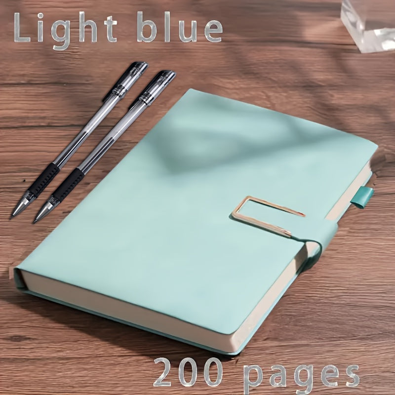 Personalized A5 Faux Leather Notebook with Pens & Bookmark