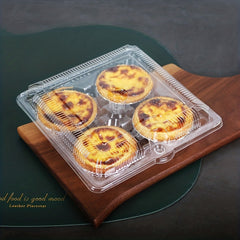 20pcs Transparent Egg Tart Puff Packaging Box Disposable Blister Packaging