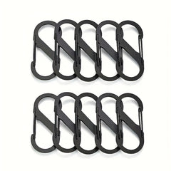 10pcs Zinc Alloy S Hook Carabiner Buckle Keychain Spring Buckle