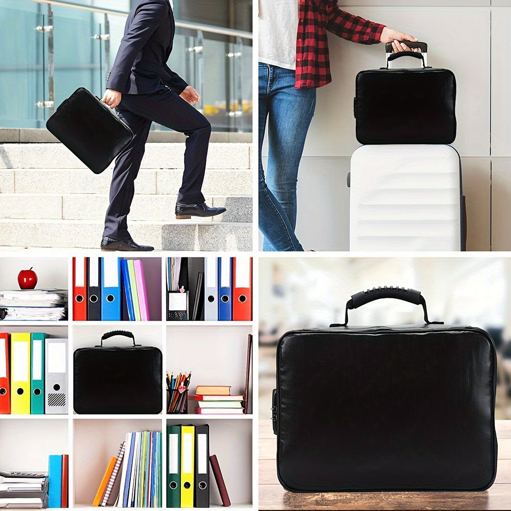 Fireproof Storage Box Lock Waterproof Documents Valuables Room Decor