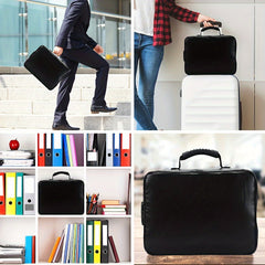 Fireproof Storage Box Lock Waterproof Documents Valuables Room Decor