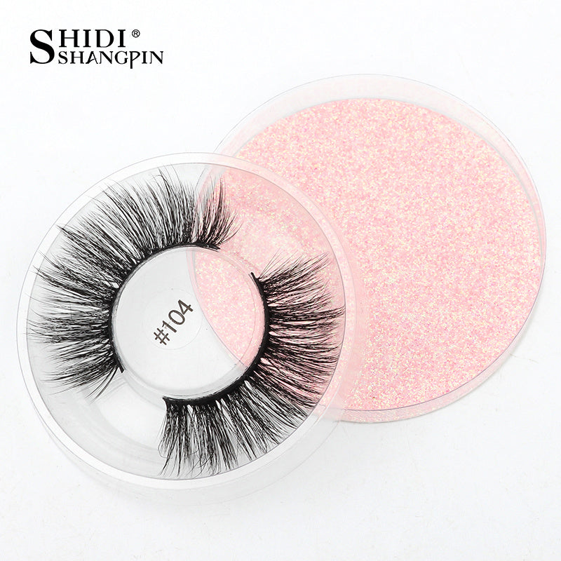 1Pair Natural Long False Eyelash Round Box 3D Eyelashes