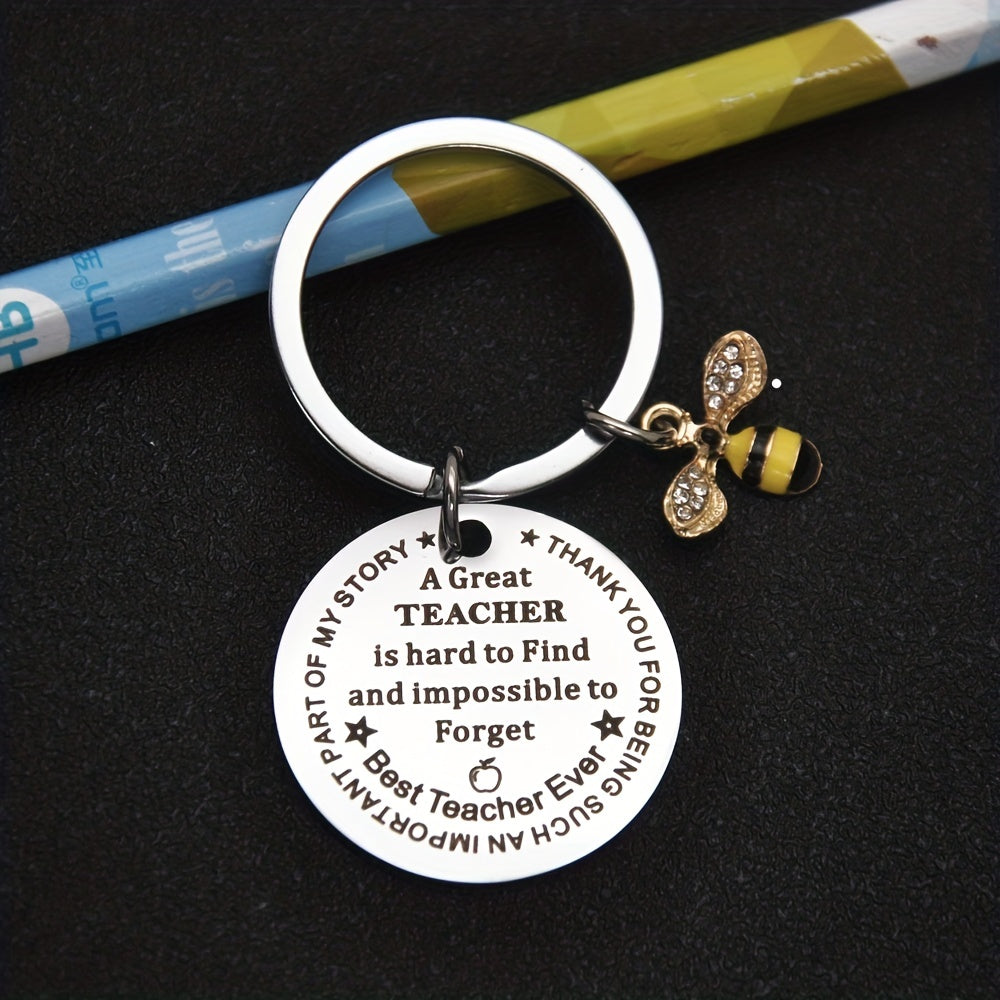 Bee Keychain Rhinestone Teacher Appreciation Gift