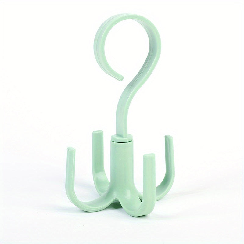 Rotating Hook Four Claw Plastic Wardrobe Bag Hook