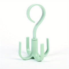 Rotating Hook Four Claw Plastic Wardrobe Bag Hook