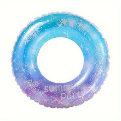 Mermaid Gradient Human Swimming Ring with Sequins
